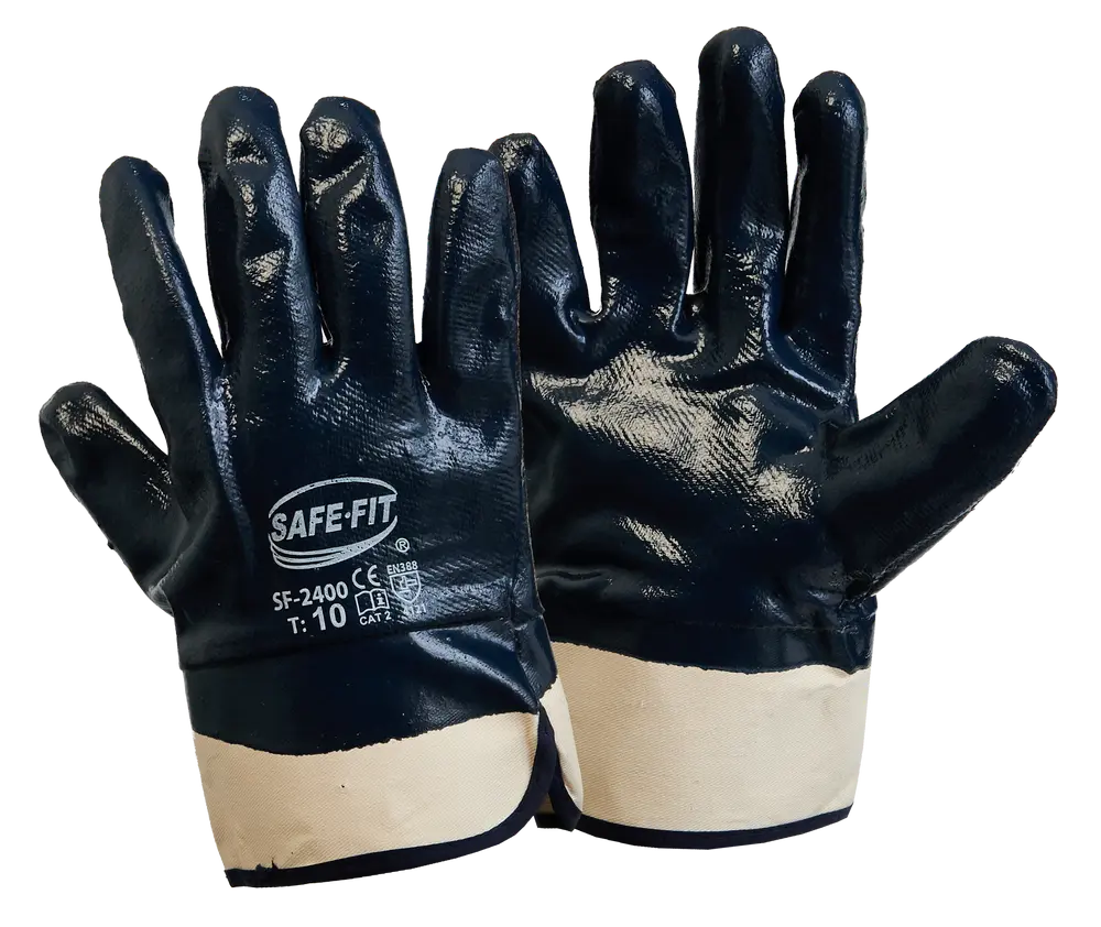 GUANTE NITRILO PUÑO DE SEGURIDAD 