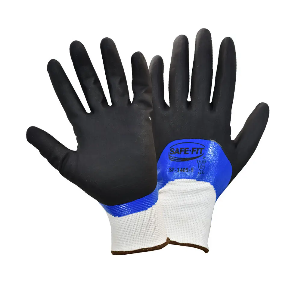 GUANTE SF1405 POLIESTER BLANCO NITRILO ESPUMOSO