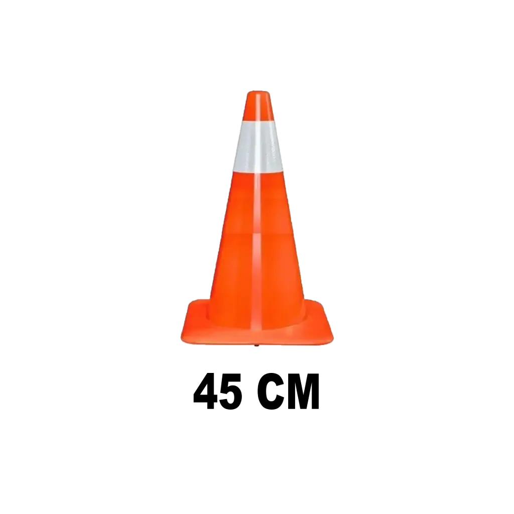 CONO DE PRECAUCION NARANJA CON REFLEJANTE