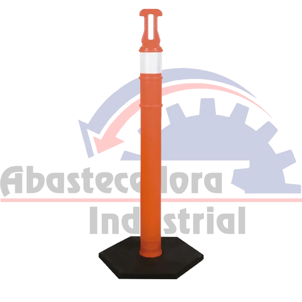 POSTE NARANJA DELIMITADOR CON BASE