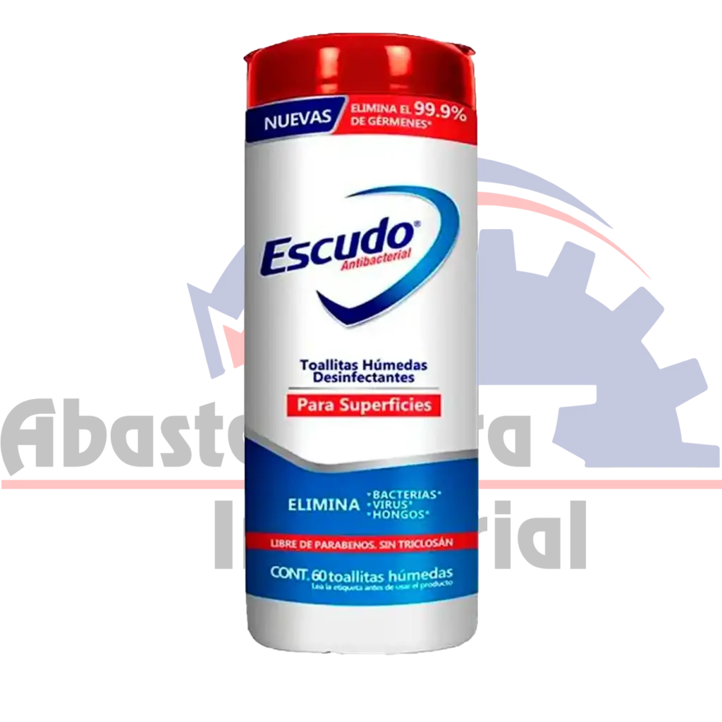 TOALLITAS HUMEDAS ESCUDO ANTIBACTERIAL 60PZ