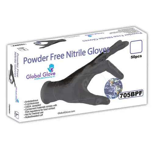 GUANTE NITRILO DESECHABLE NEGRO