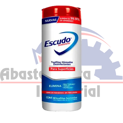 [ESCUDOTOALLITAS60] TOALLITAS HUMEDAS ESCUDO ANTIBACTERIAL 60PZ