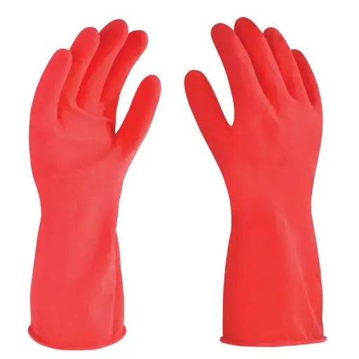 GUANTE LATEX DOMESTICO ROJO 